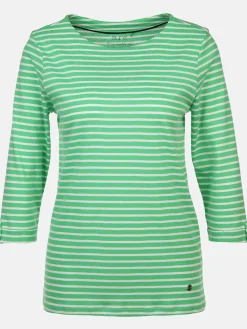 Damen Streifenshirt mit 3/4 Arm