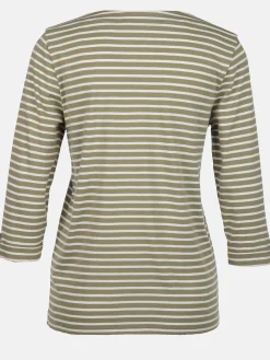 Damen Streifenshirt mit 3/4 Arm