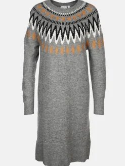 Damen Strickkleid mit Norwegermuster