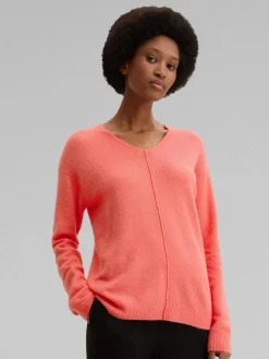 Damen Strickpullover mit V-Ausschnitt
