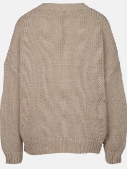 Damen Strickpullover mit Blumen