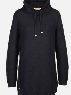 Damen Strickpullover mit halsfernem Kragen