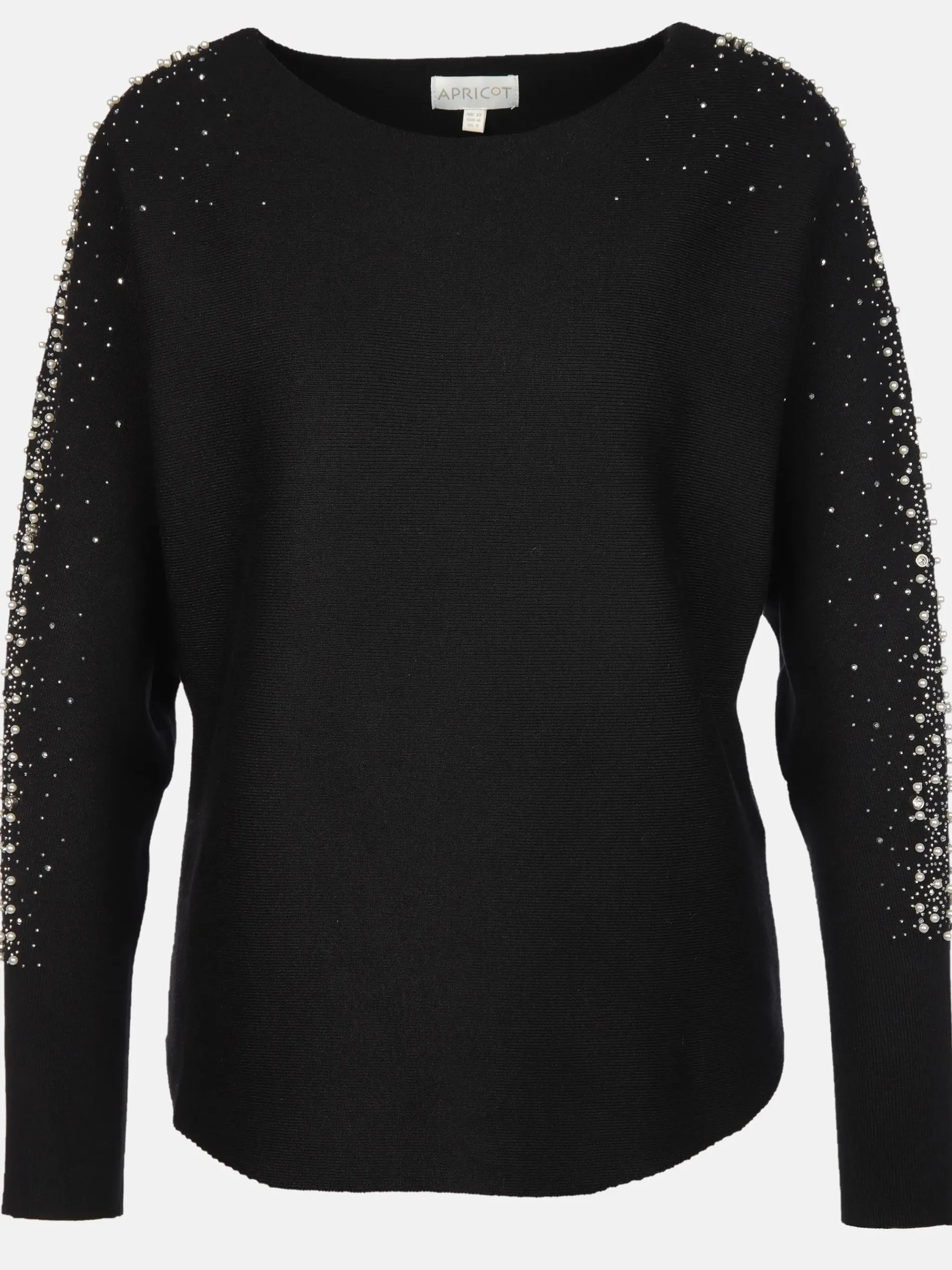 Damen Strickpullover mit Zierperlen und Glitzersteinchen