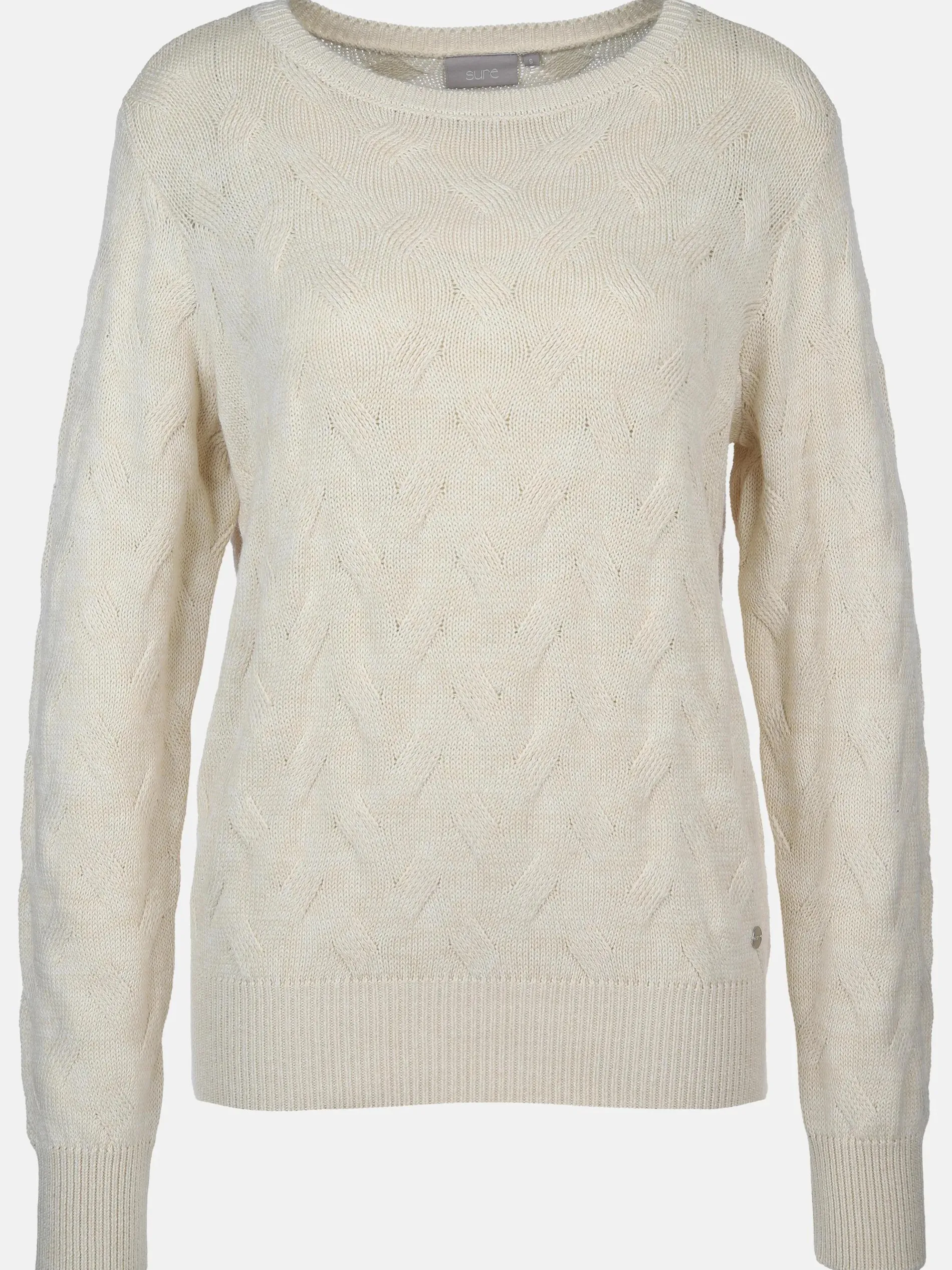 Damen Strickpullover mit Zopfmuster
