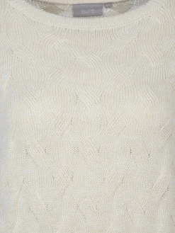 Damen Strickpullover mit Zopfmuster