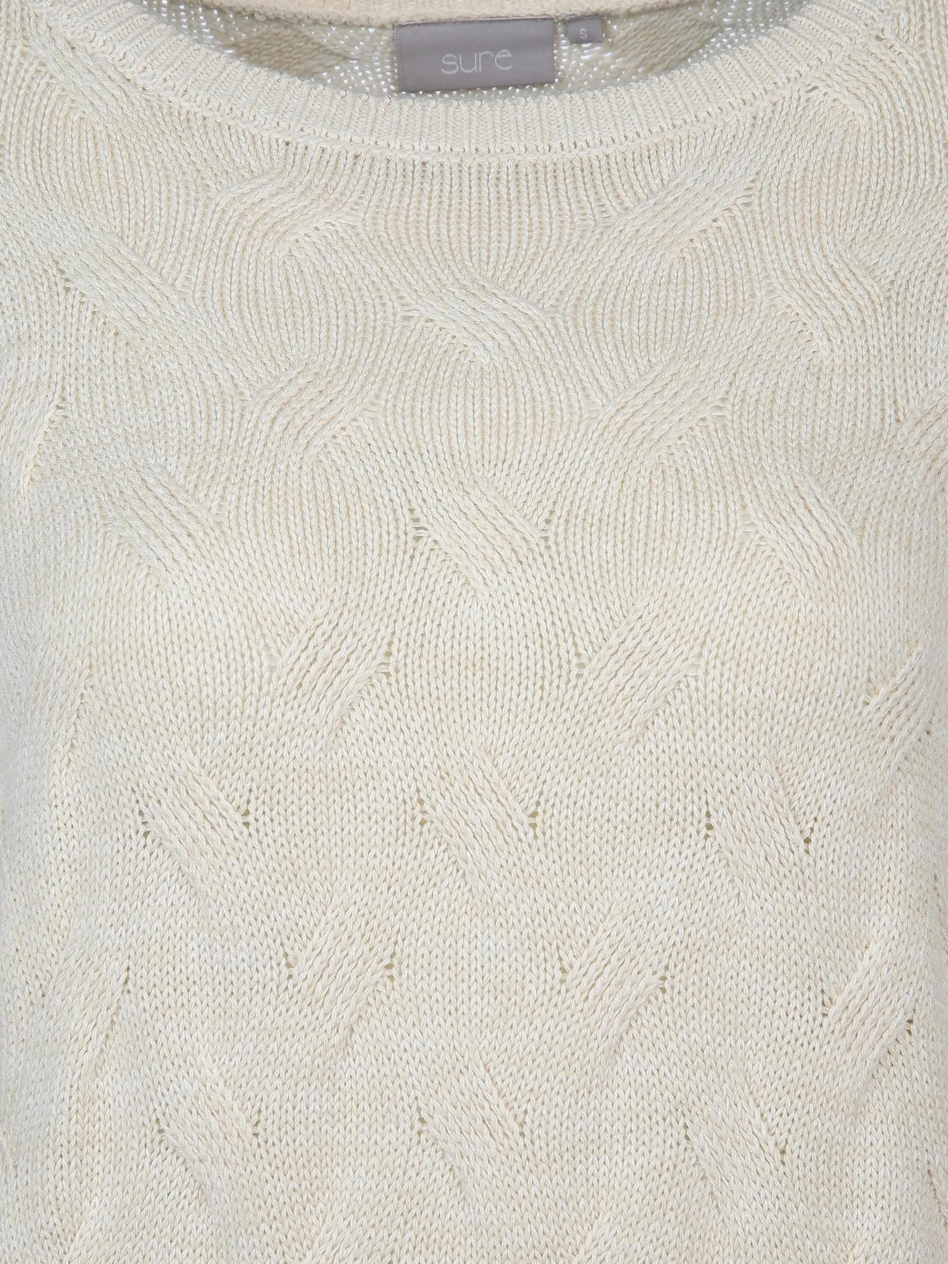 Damen Strickpullover mit Zopfmuster