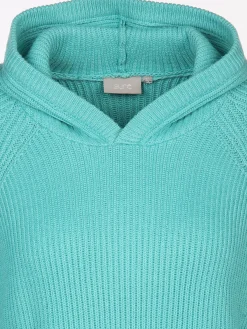 Damen Strickpullover mit Kapuze