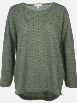 Damen Strickshirt in melierter Optik