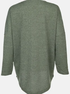 Damen Strickshirt in melierter Optik