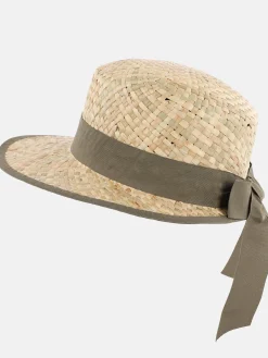 Damen Strohhut mit Schleife