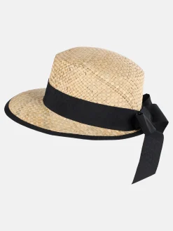 Damen Strohhut mit Schleife