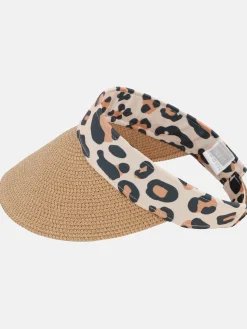 Damen Strohvisier mit Leoband