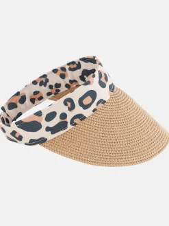 Damen Strohvisier mit Leoband