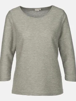 Damen Struktur Shirt mit 3/4 Arm