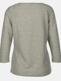Damen Struktur Shirt mit 3/4 Arm