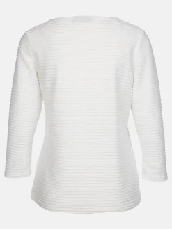 Damen Struktur Shirt mit 3/4 Arm