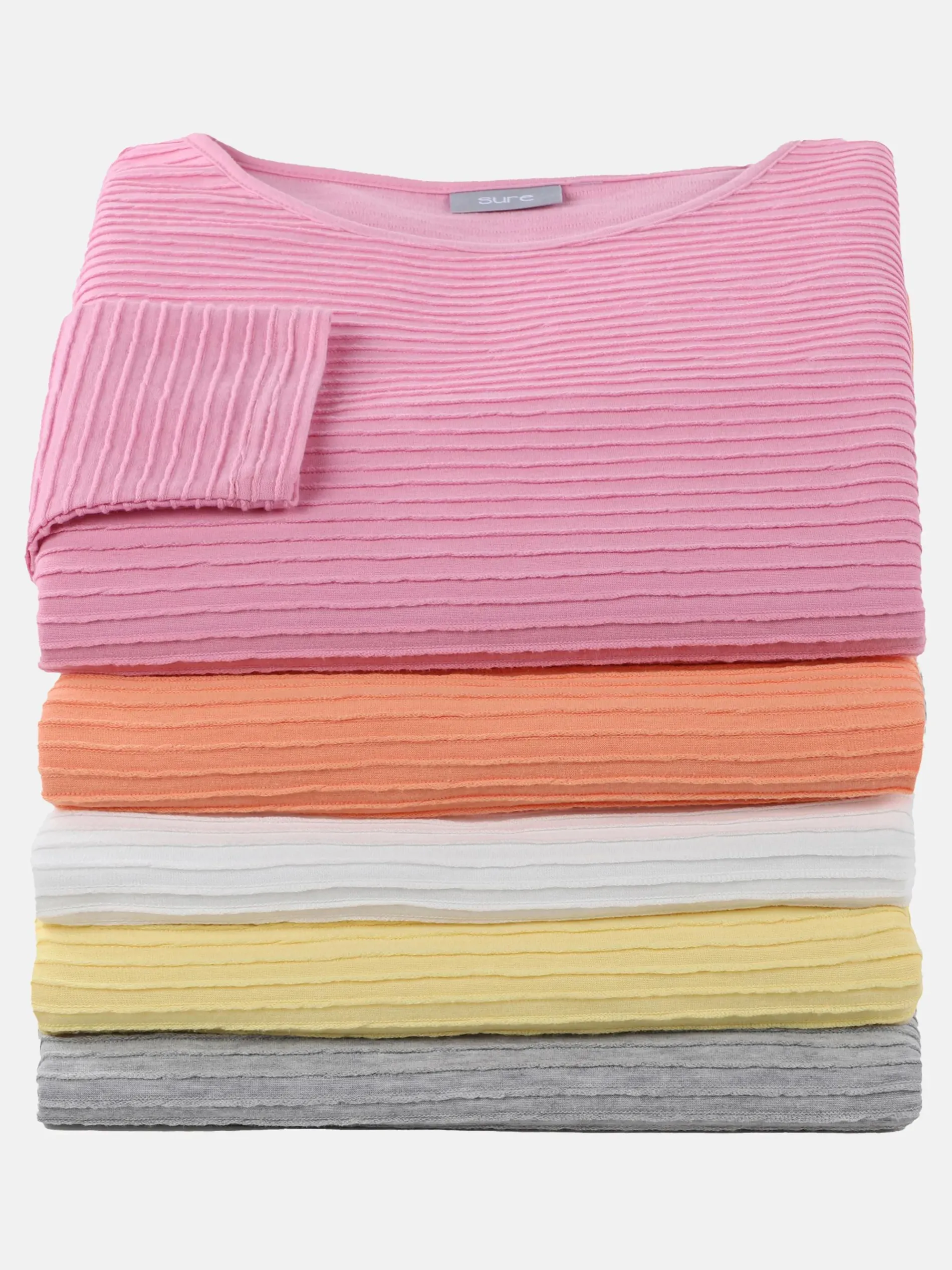 Damen Struktur Shirt mit 3/4 Arm