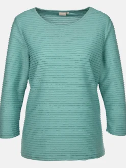 Damen Struktur Shirt mit 3/4 Arm