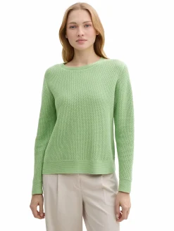 Damen Strukturpullover