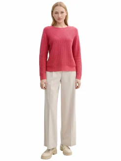 Damen Strukturpullover