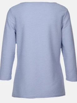 Damen Strukturshirt mit 3/4 Ärmel