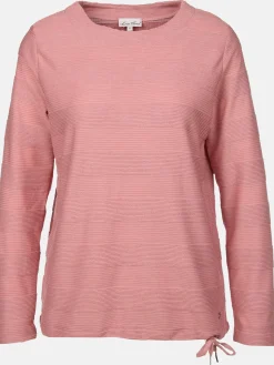 Damen Struktur-Shirt mit Streifenoptik