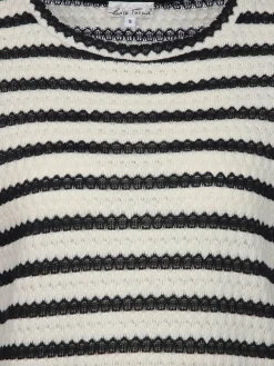 Damen Struktur-Shirt mit Streifen