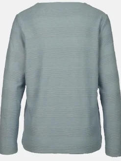 Damen Struktur-Shirt mit Streifenoptik