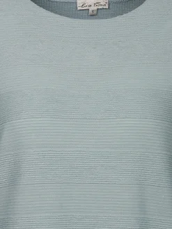 Damen Struktur-Shirt mit Streifenoptik