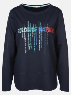 Damen Sweatpullover mit bunten Pailletten