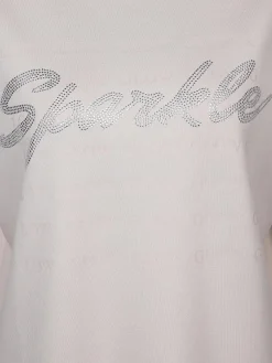 Damen Sweatshirt mit Glitzerschrift