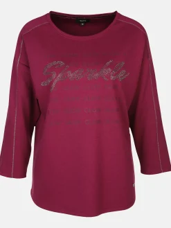 Damen Sweatshirt mit Glitzerschrift