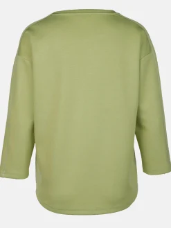 Damen Sweatshirt mit Glitzersteinchen und Glitzerprint