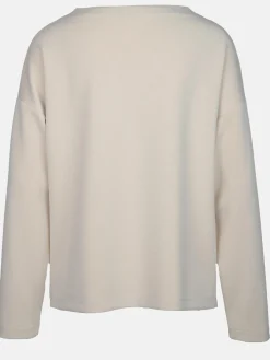 Damen Sweatshirt mit Glitzerprint und Strassbesatz