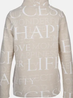 Damen Sweatshirt mit Schriftprint und Glitzerdetails