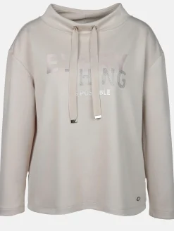 Damen Sweatshirt mit Strassbesatz