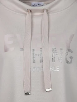 Damen Sweatshirt mit Strassbesatz