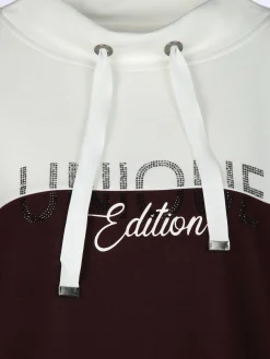 Damen Sweatshirt mit Strasssteinchen