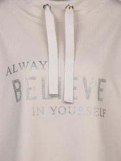 Damen Sweatshirt mit Strassbesatz