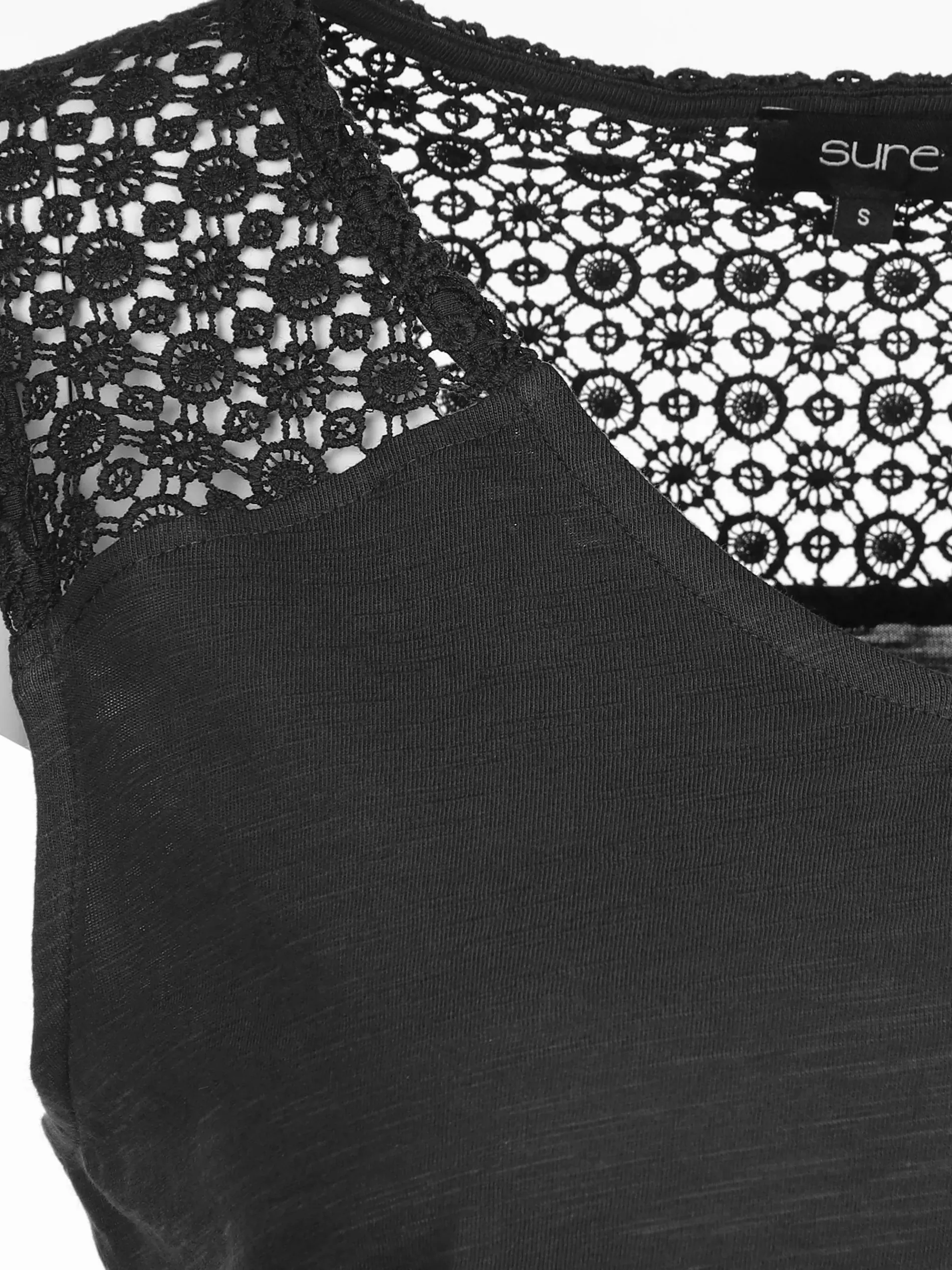 Damen Tanktop mit Spitzeneinsatz