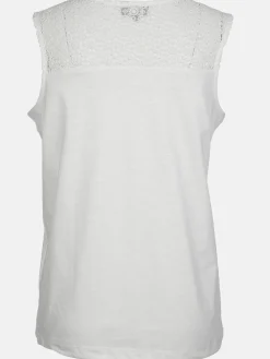 Damen Tanktop mit Spitzenbesatz