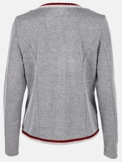 Damen Trachten Cardigan mit Spitzenbordüre