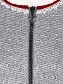 Damen Trachten Cardigan mit Spitzenbordüre