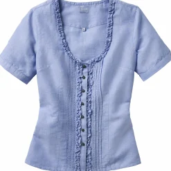 Damen Trachtenbluse aus Leinen
