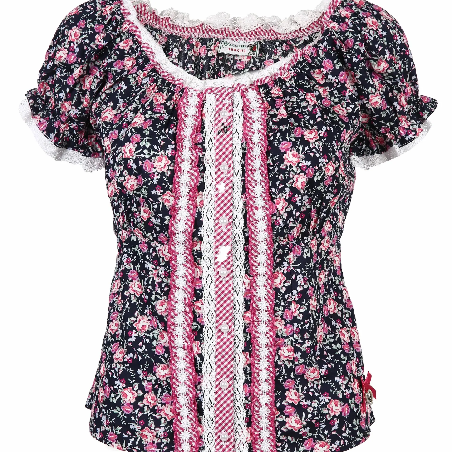 Damen Trachtenbluse im Blümchen Print