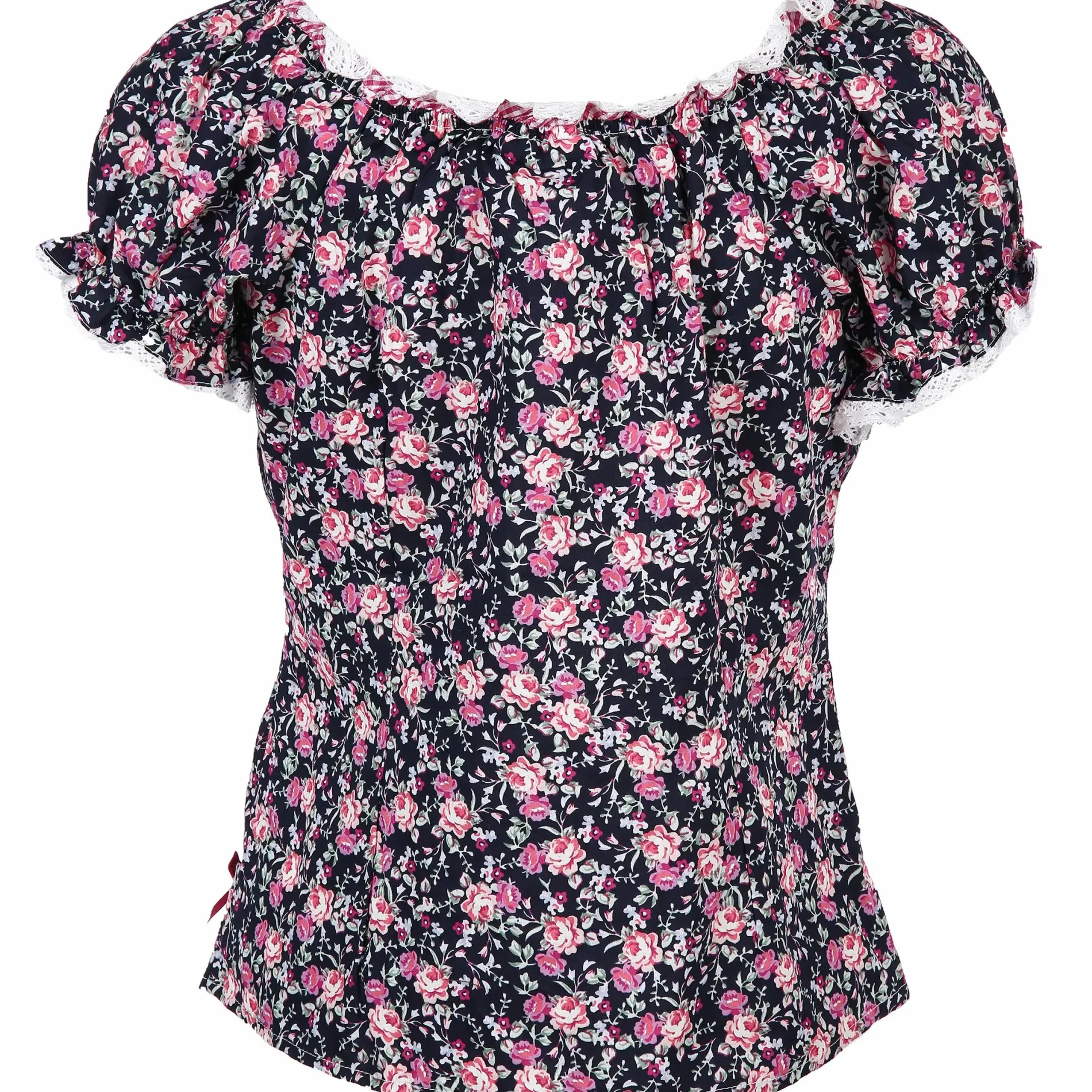 Damen Trachtenbluse im Blümchen Print