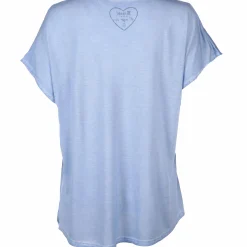 Damen Trachtenshirt im Materialmix mit Frontprint