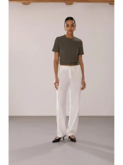 Damen T-Shirt in Ottomanripp