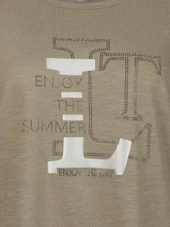 Damen T-Shirt mit Glitzerfrontprint