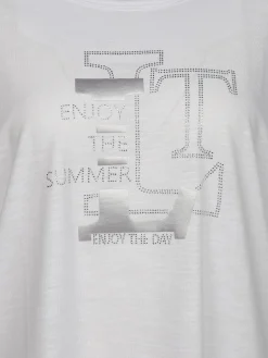 Damen T-Shirt mit Glitzerfrontprint